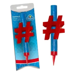 Vela pirotécnica con #