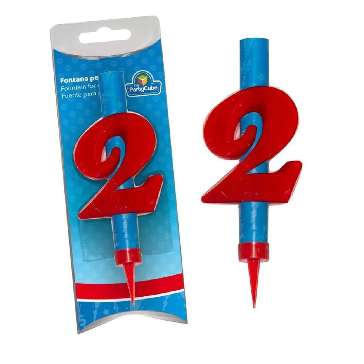 Vela pirotécnica con número 2