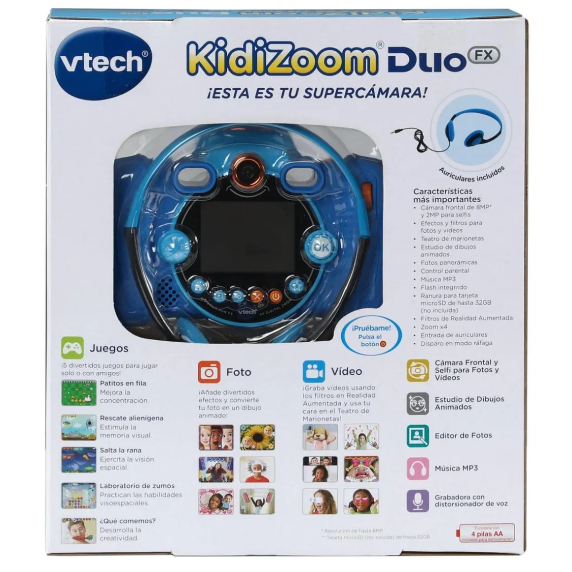 Vtech - Cámara Digital Kidizoom Duo FX Azul
