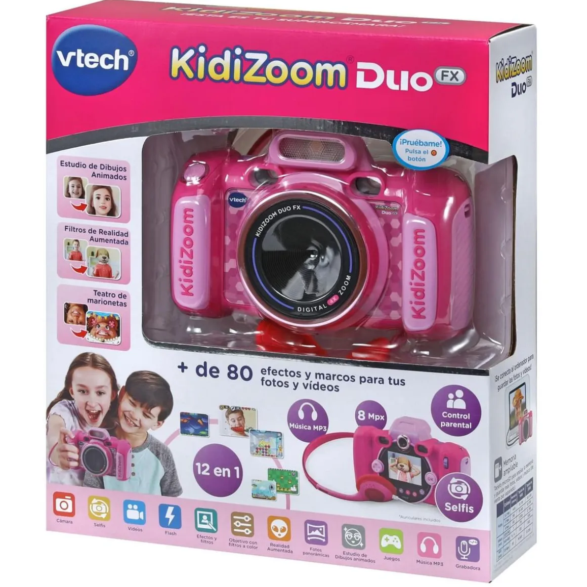 Vtech - Cámara Digital Kidizoom Duo FX Rosa