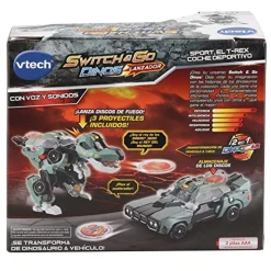 Vtech - Dinos Sport T-Rex coche deportivo que se transforma en vehículo ㅤ