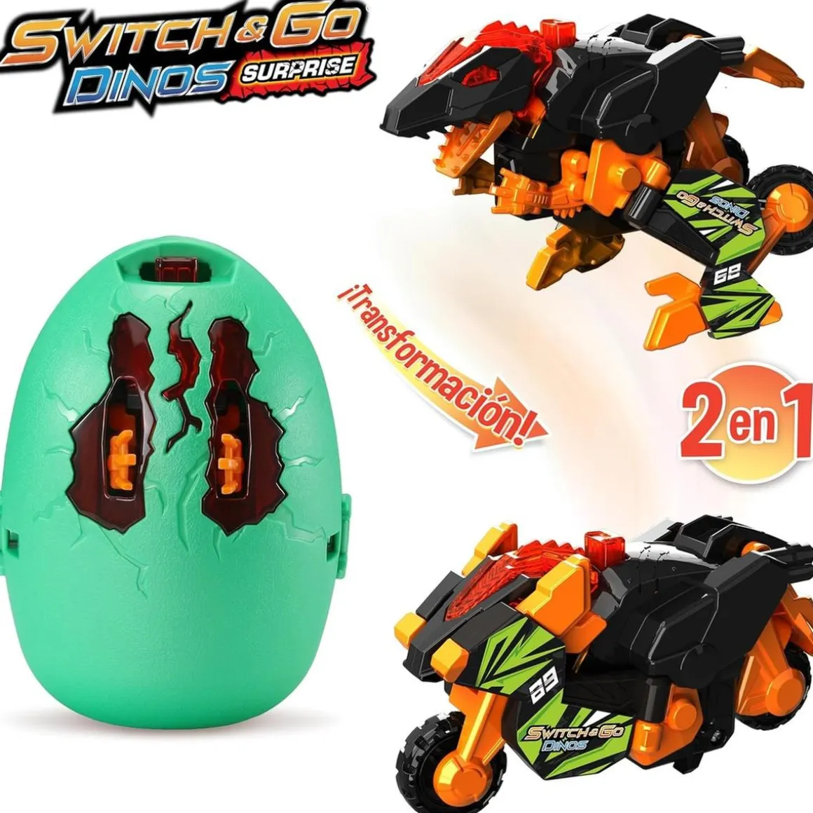 Vtech - Huevo Dino Switch&Go Transformables (Varios modelos) ㅤ