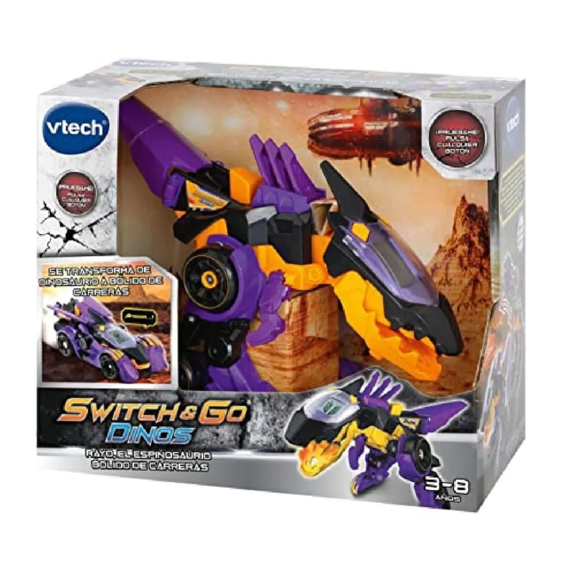 Vtech - Rayo espinosaurio de carreras Switch & Go DINOS