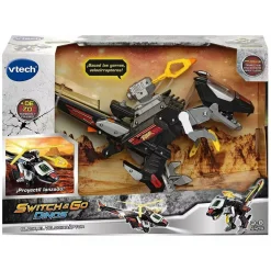 Vtech - Velocirráptor transformable en vehículo Switch & Go Dinos, color negro ㅤ